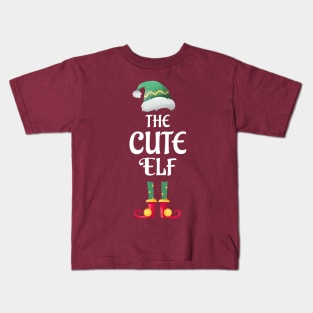 The Cute Christmas Elf Matching Pajama Family Party Gift Kids T-Shirt